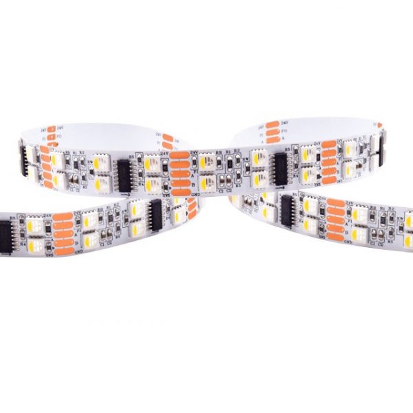 DC24V-120leds-DMX512-GBW-LED-Strip-DC12V-White-Black-PCB